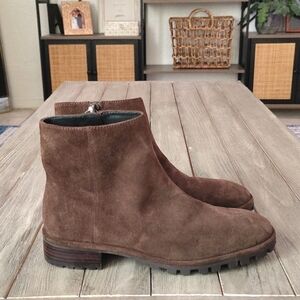 NEW Stuart Weitzman Brown Maelie Suede Ankle Bootie Boot In Brown Size 6.5 $525